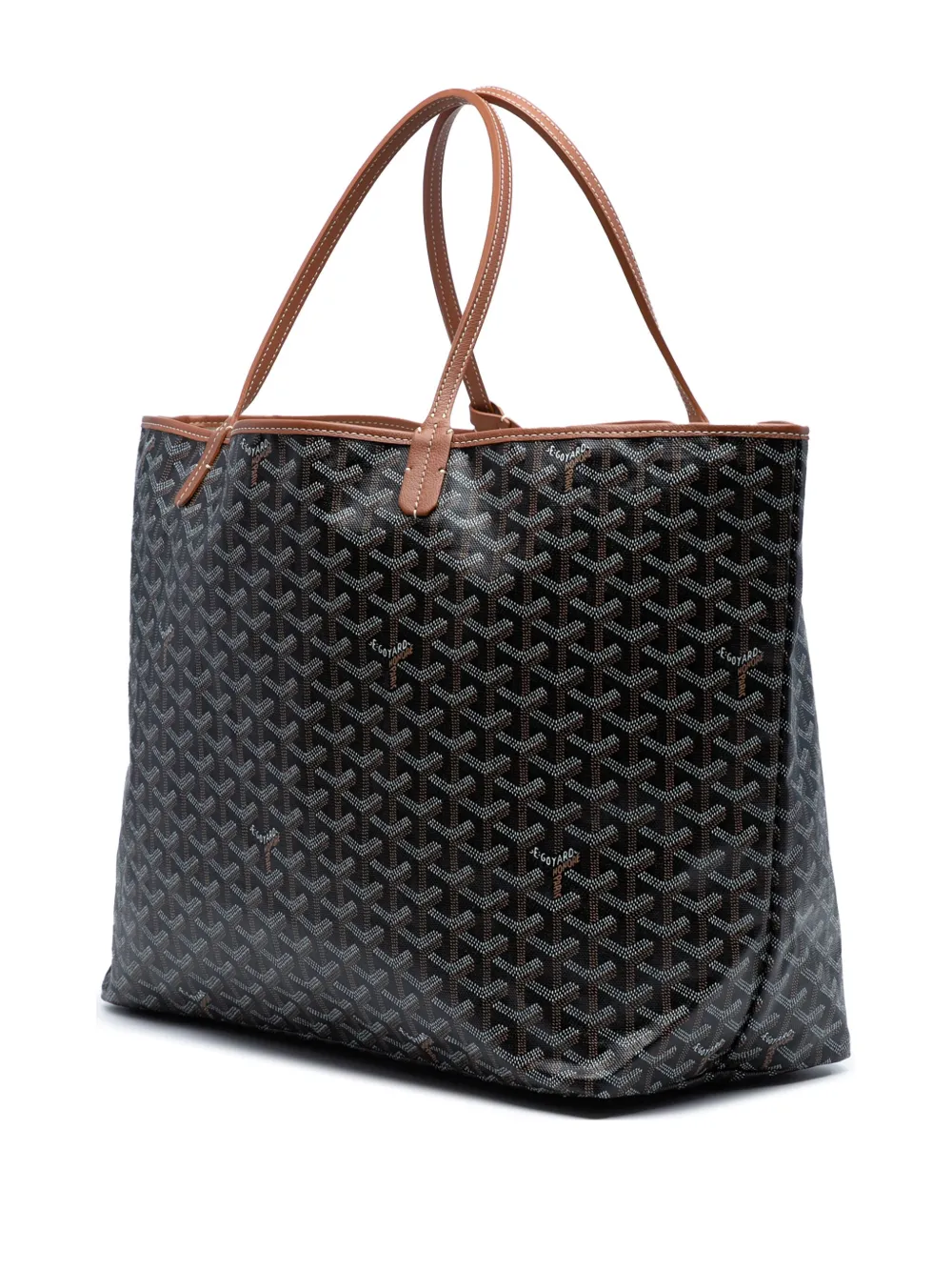 Pre-owned Goyard 2018 Ine Saint Louis Gm Tote Bag In Black
