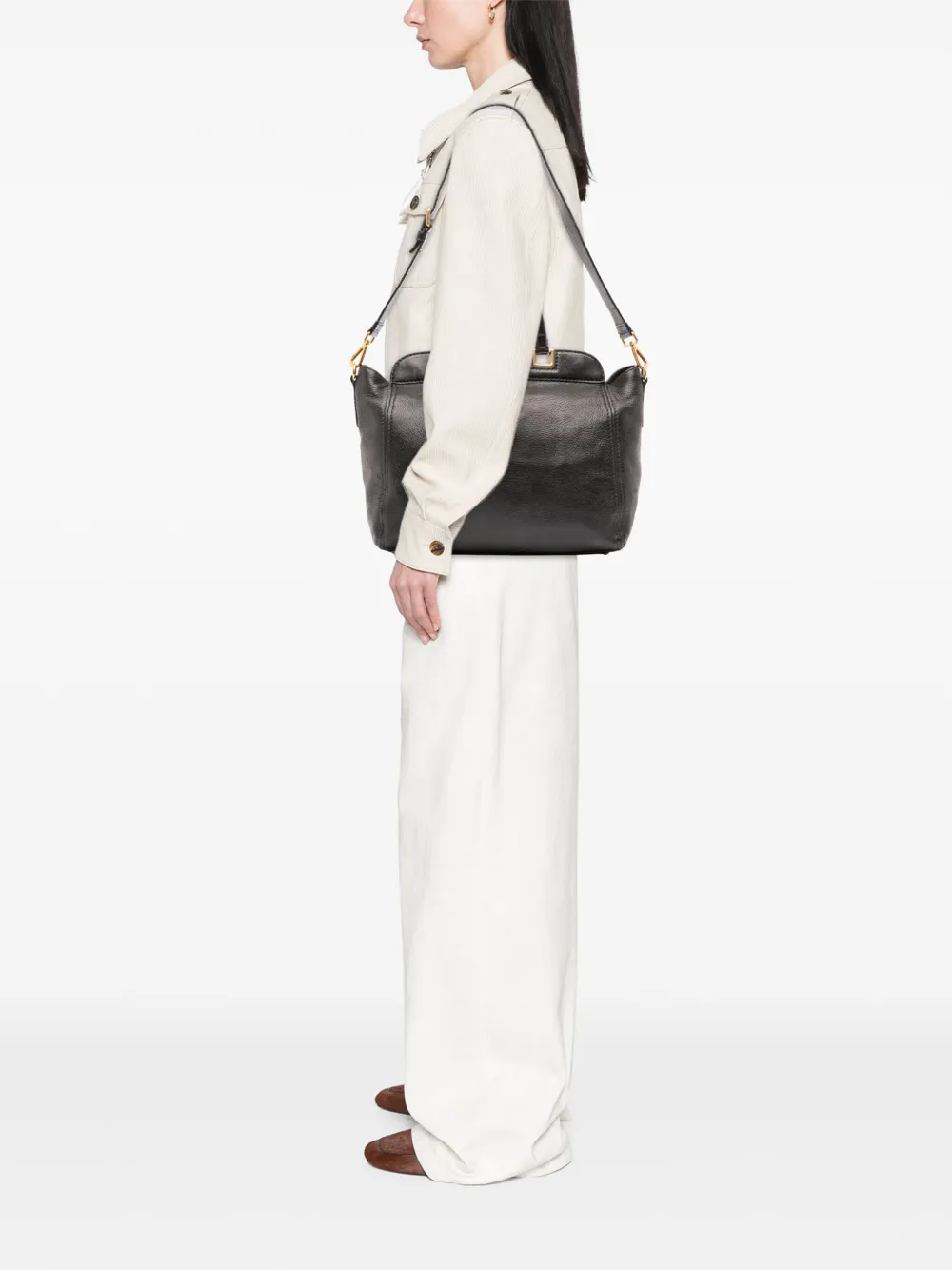 Prada Pre-Owned 2000-2025 Vitello Daino Frame Convertible Tote satchel | Pre-Owned | Image 2