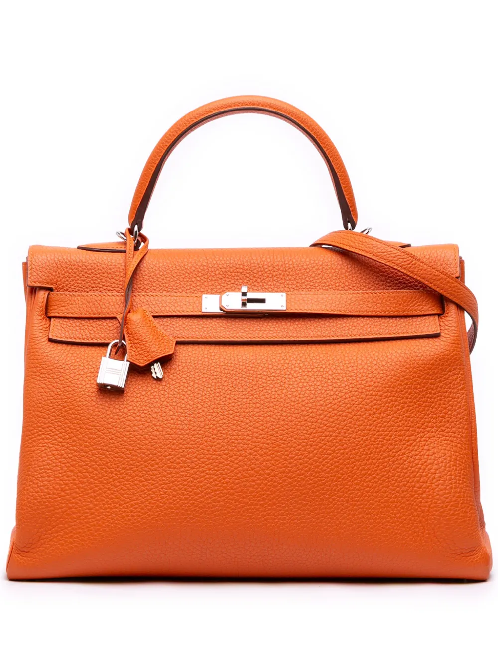 Hermès Pre-Owned bolsa satchel Togo Kelly II Retourne 35 2010 | naranja | Image 1