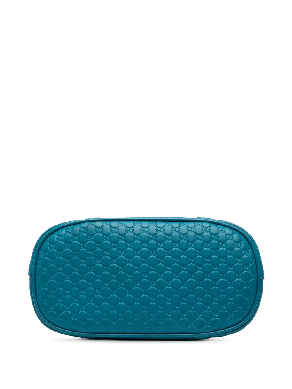 Pre-owned Gucci 2016-2025 Mini Microssima Dome Satchel In Blue