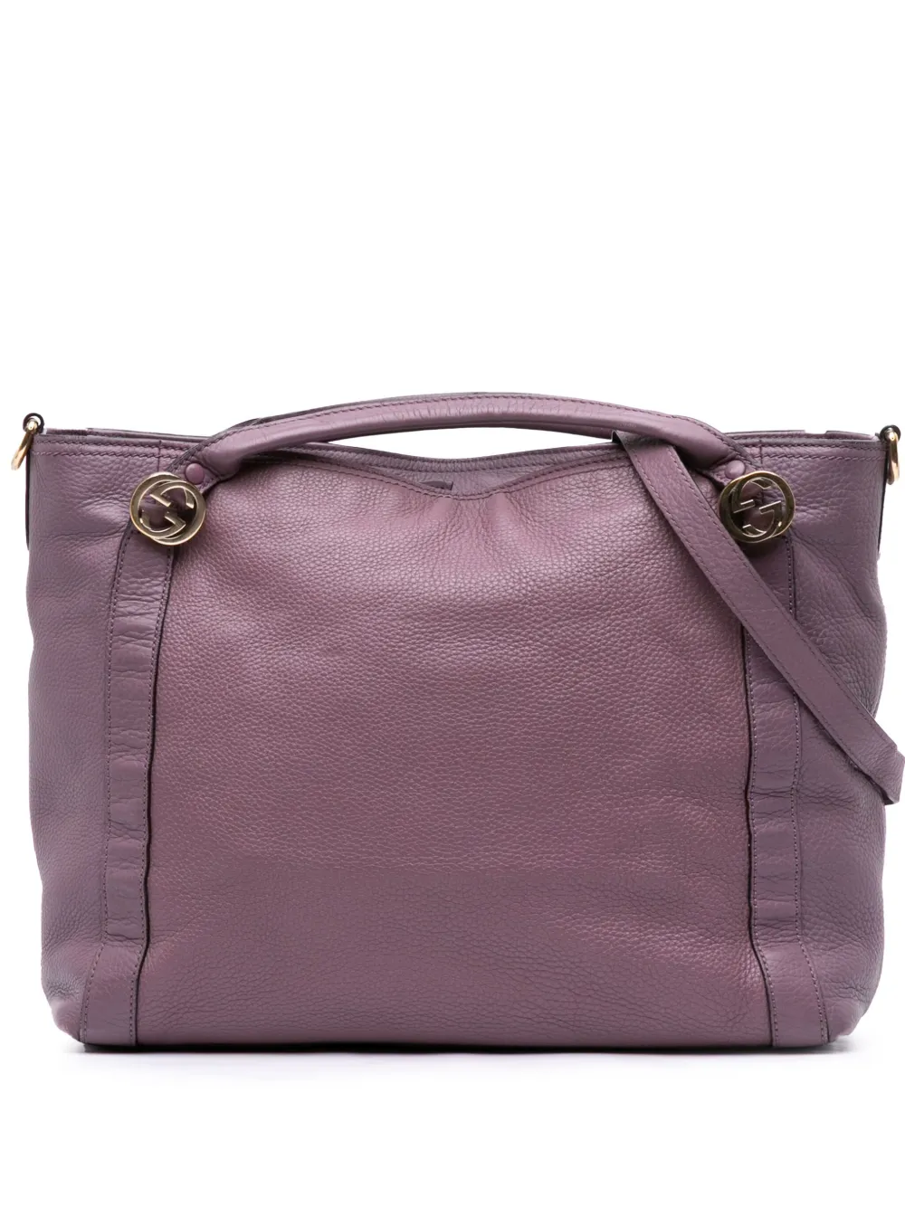 Pre-owned Gucci 2016-2025 Medium Leather Miss Gg Satchel In Purple