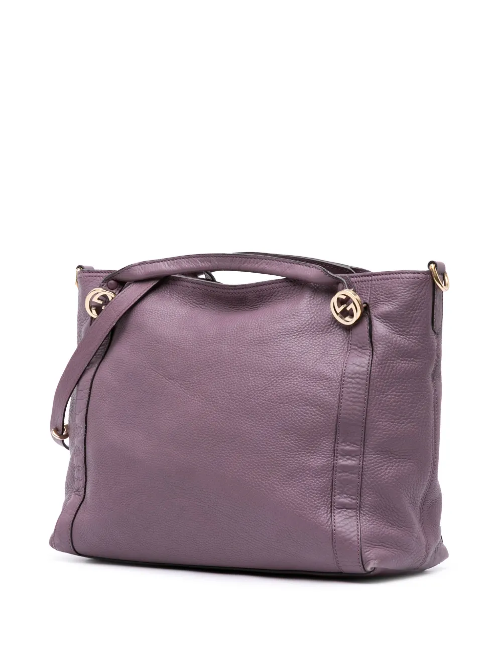 Pre-owned Gucci 2016-2025 Medium Leather Miss Gg Satchel In Purple