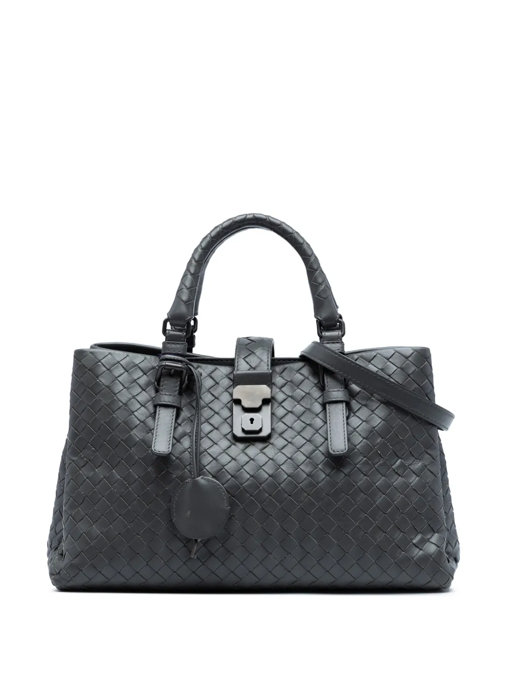 Bottega Veneta Pre-Owned 2012-2025 スモール ナッパ イントレチャート ローマ サッチェルバッグ - Bottega Veneta Pre-Owned 2012-2025 スモール ナッパ イントレチャート ローマ サッチェルバッグ -