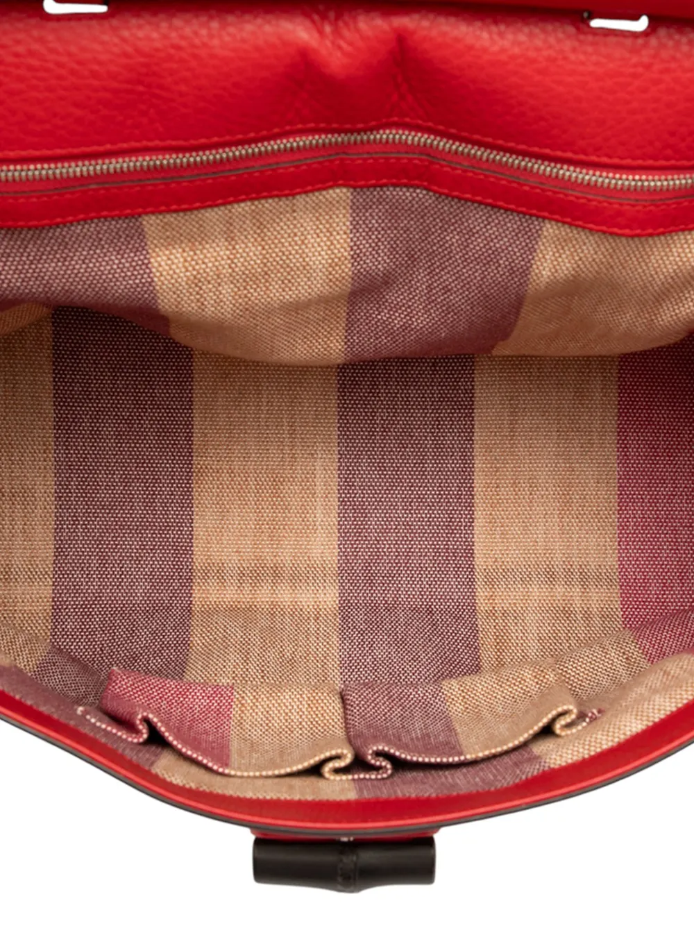 Pre-owned Gucci 2000-2015 Large Leather Bamboo Daily Satchel In Red