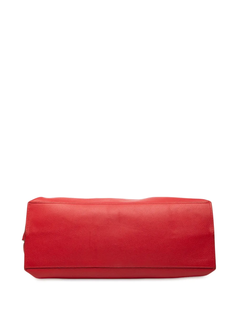 Pre-owned Gucci 2000-2015 Large Leather Bamboo Daily Satchel In Red