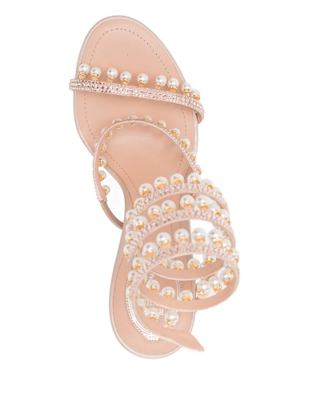 René Caovilla 110mm crystal-embellished heeled sandals Roze