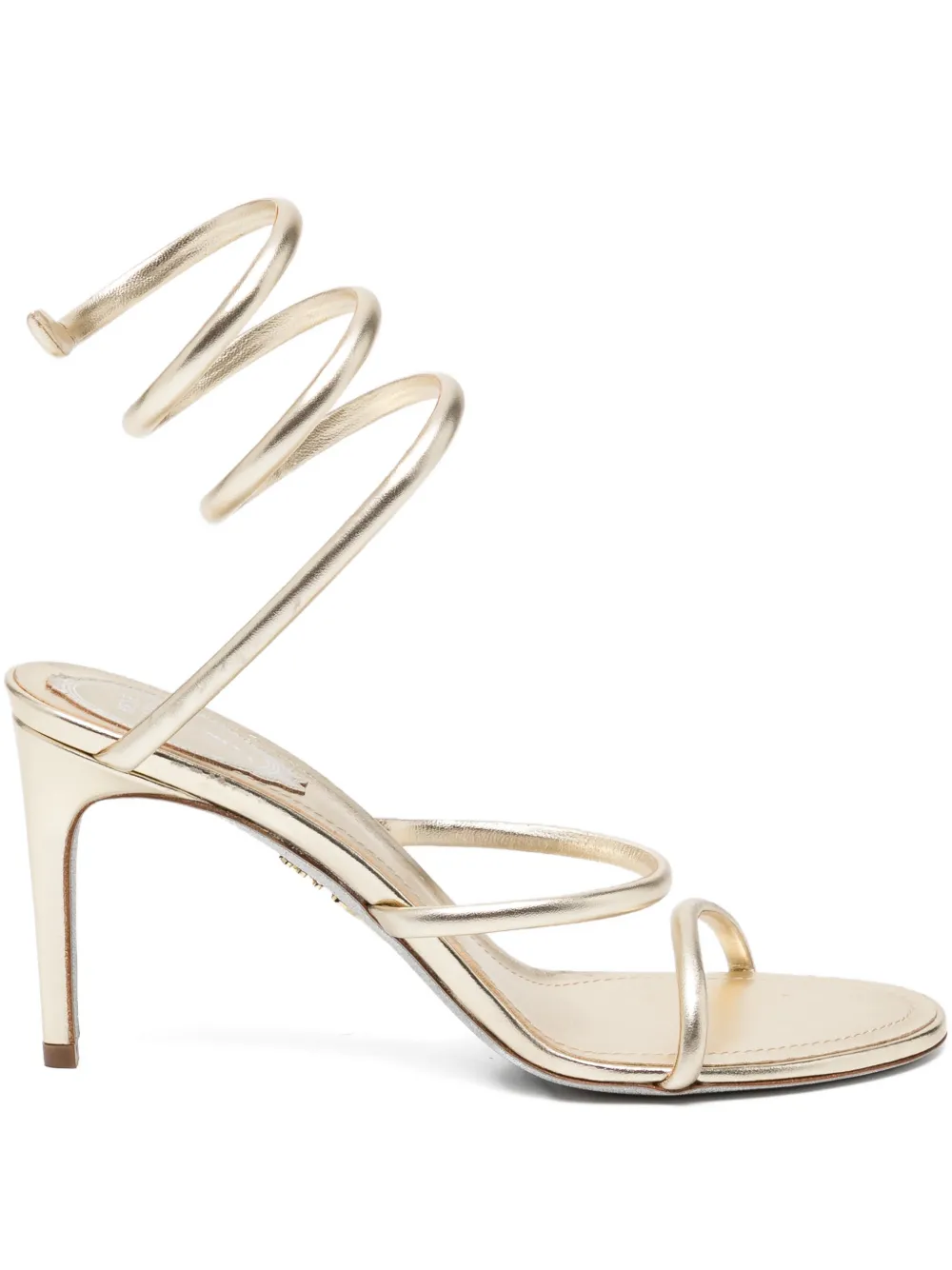 René Caovilla 80mm Cleo heeled sandals Goud