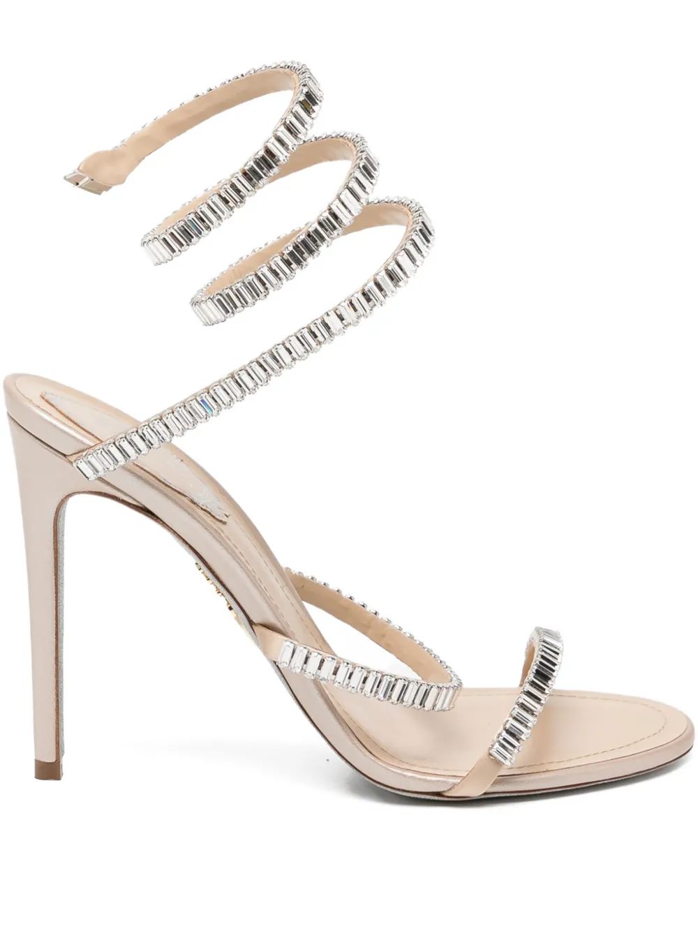 René Caovilla 105 mm Cleo Spark sandalen met hak Beige
