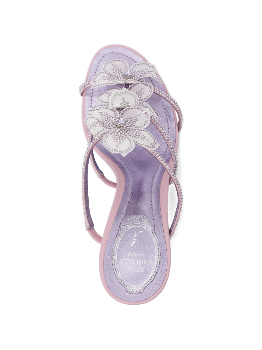 René Caovilla PEACH FLOWER Sandals Roze