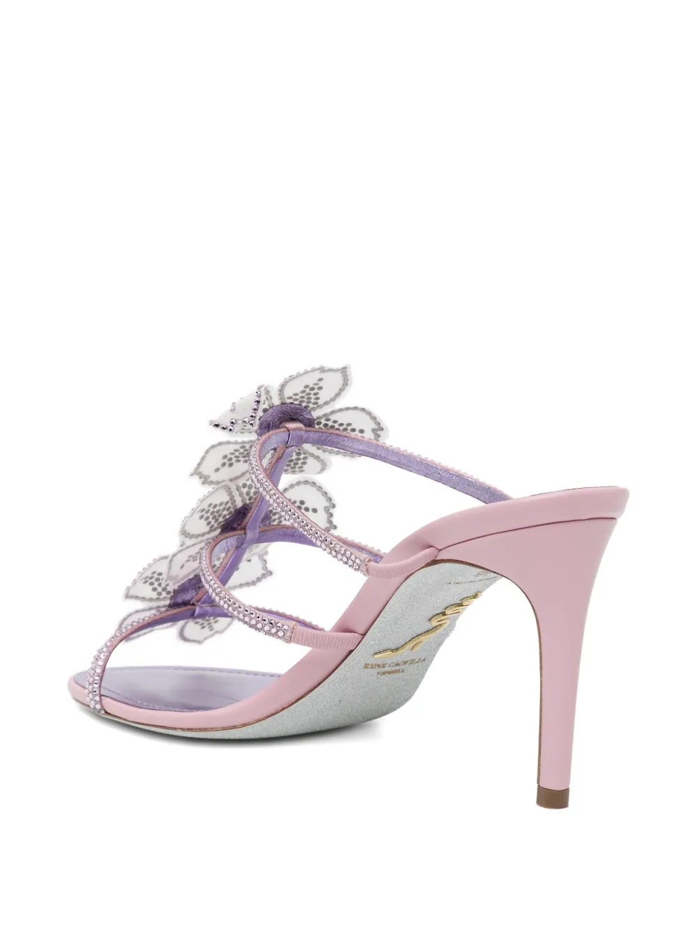 René Caovilla PEACH FLOWER Sandals Roze