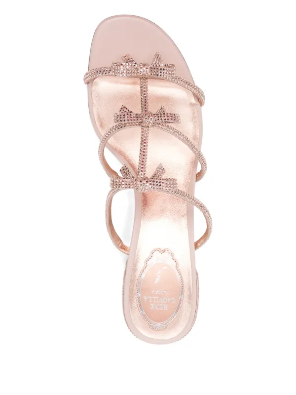 René Caovilla ビジュートリム サンダル | ピンク | FARFETCH JP