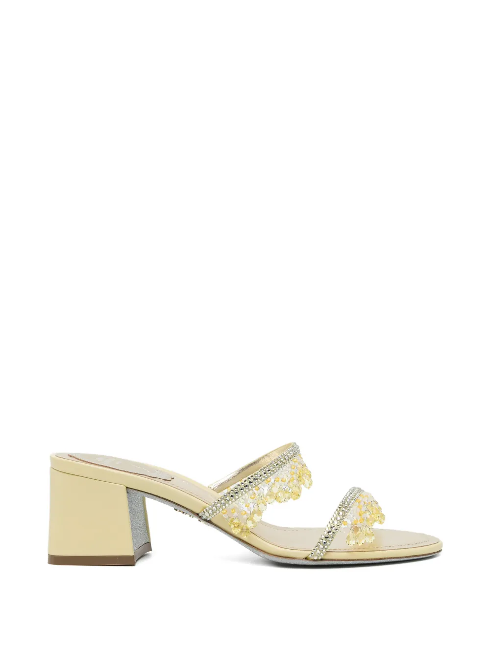 René Caovilla 50mm embellished sandals Geel