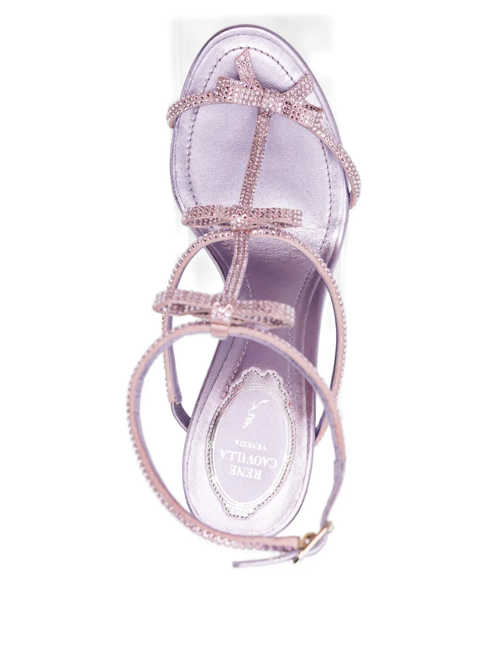René Caovilla 105mm Caterina heeled sandals Paars