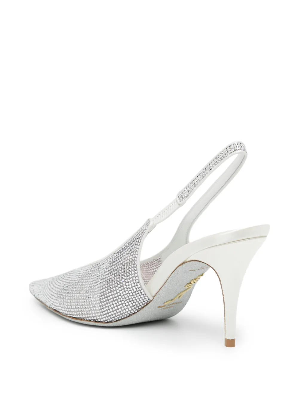 René Caovilla Jinny 80 slingback pumps Wit
