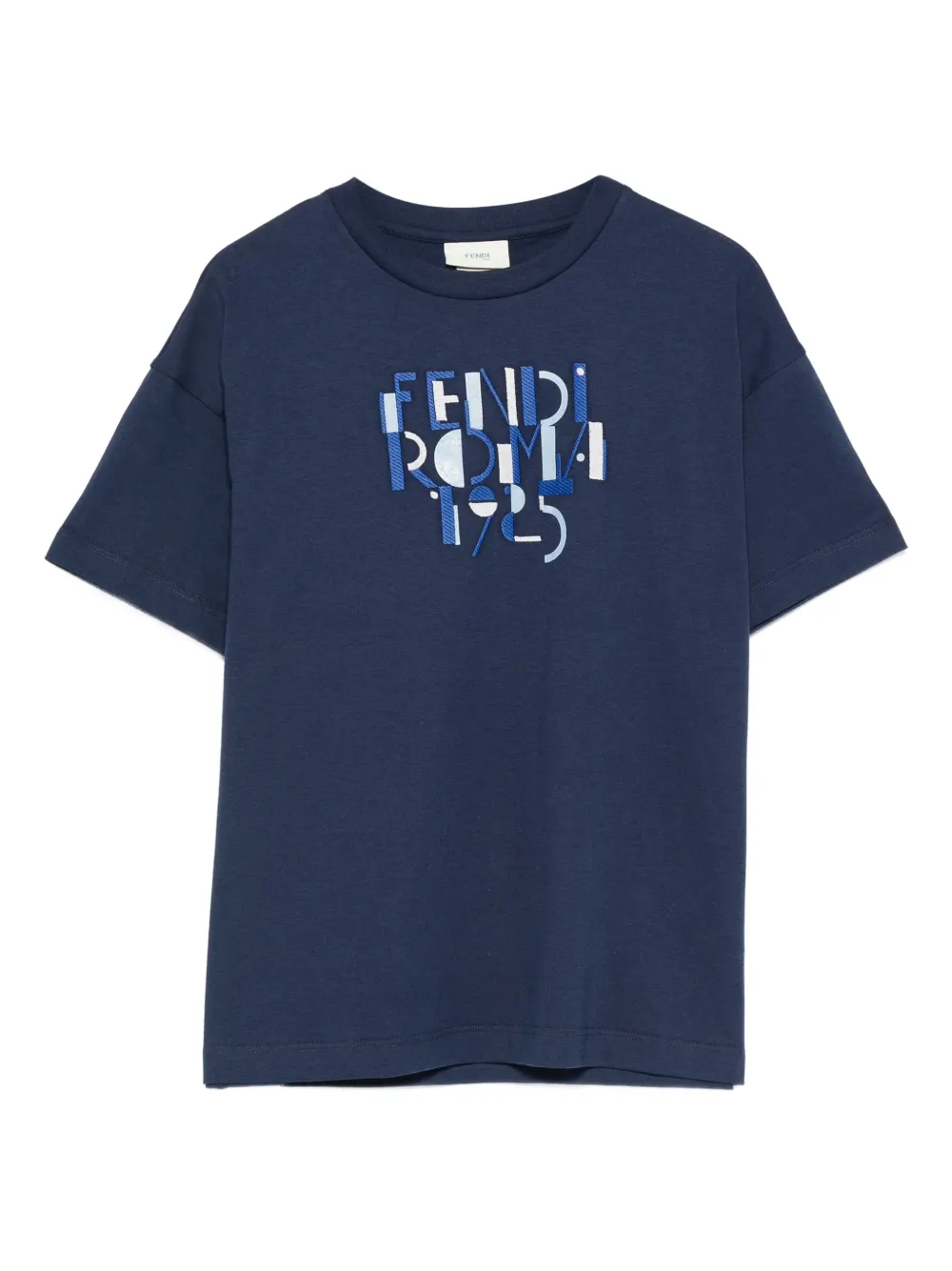 Fendi Kids playera con diseño bordado | azul | Image 1
