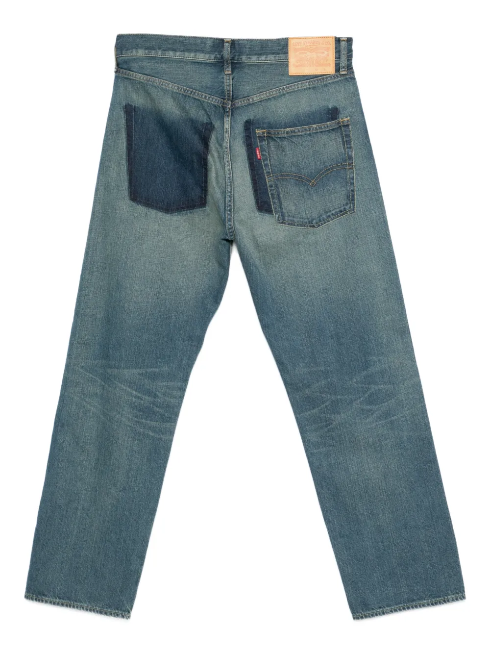 Junya Watanabe MAN x Levis patchwork denim jeans - Blauw