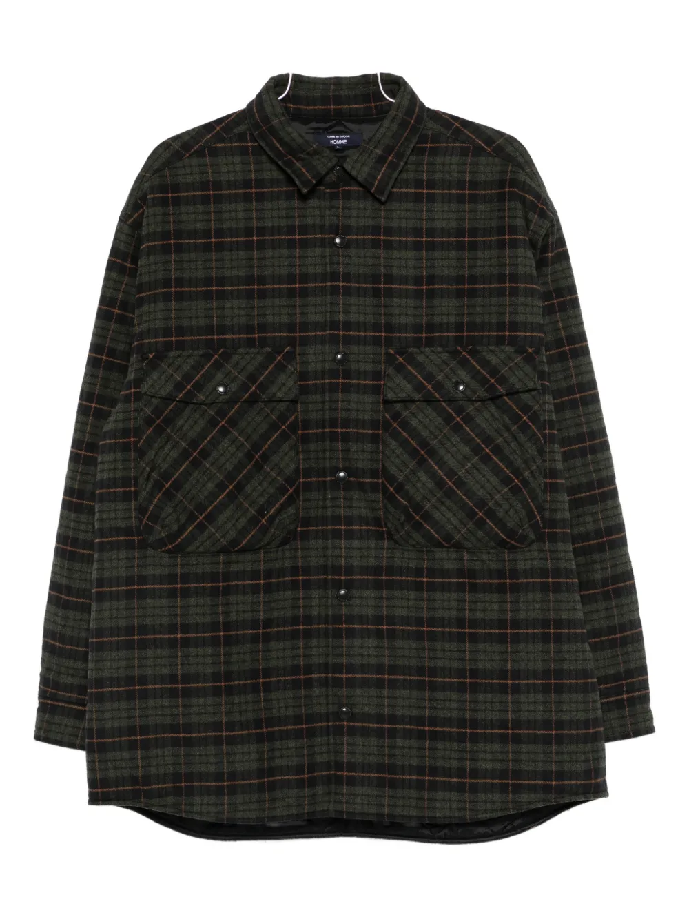 Comme des Garçons Homme plaid pocket shirt - Verde