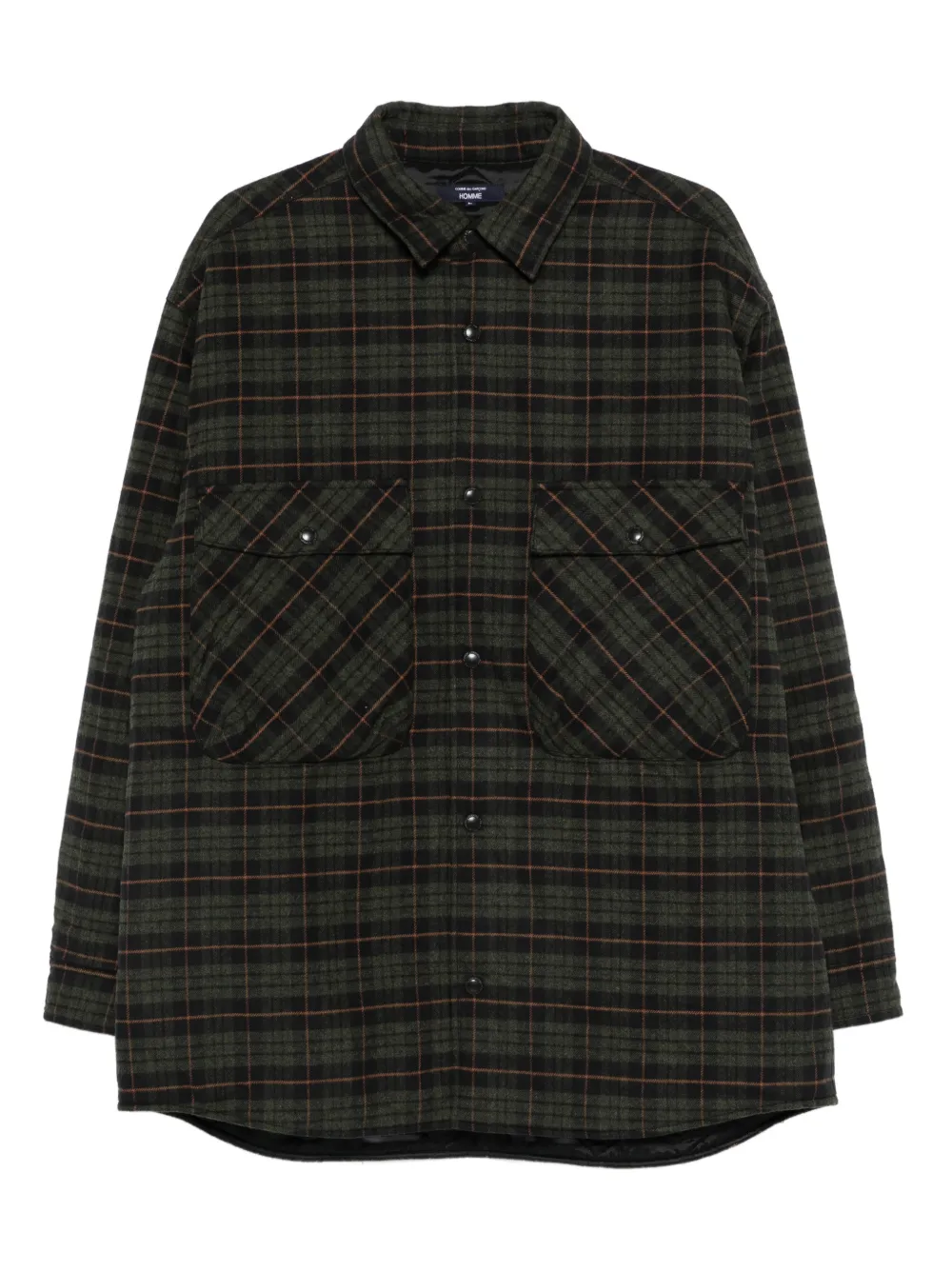 Comme des Garçons Homme plaid pocket shirt - Verde