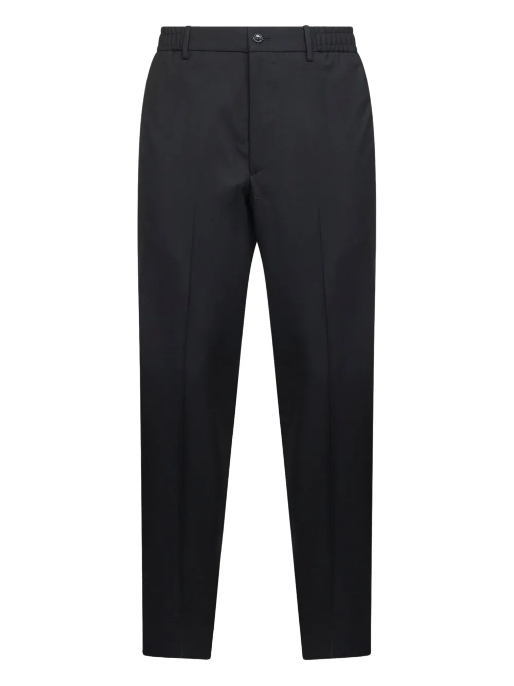 Tagliatore elasticated waistband pressed trousers | Black | Image 1
