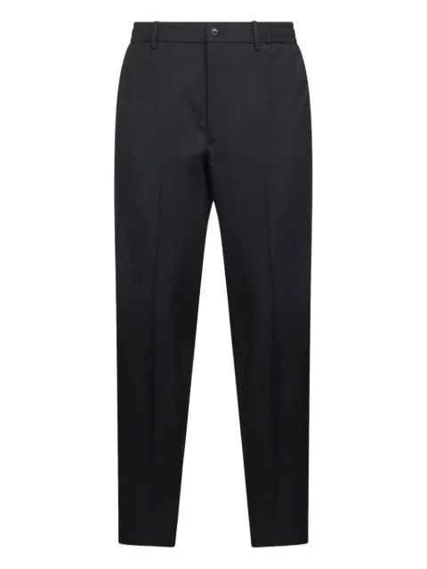 Tagliatore elasticated waistband pressed trousers