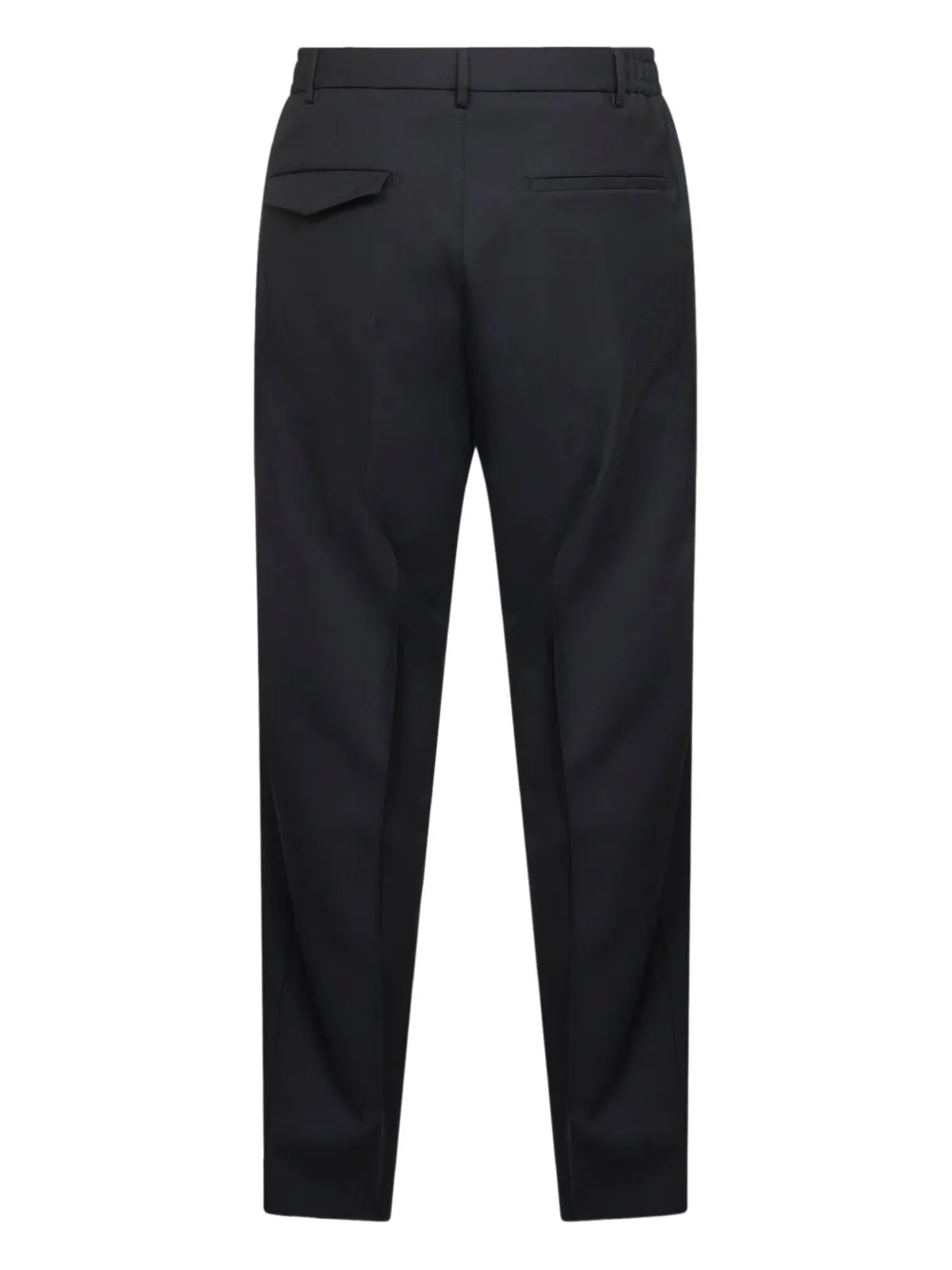 Tagliatore elasticated waistband pressed trousers - Zwart