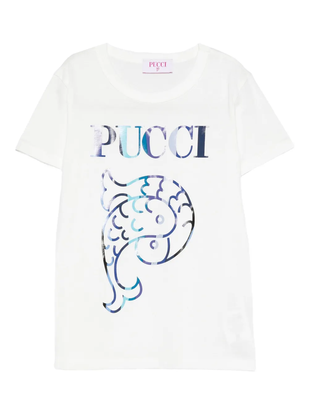 PUCCI Junior playera con logo estampado | blanco | Image 1