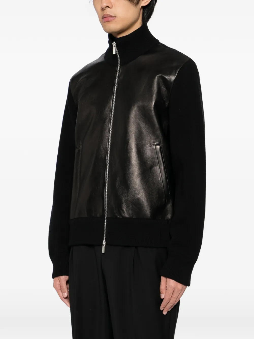 Ferragamo Bomberjack met rits Zwart