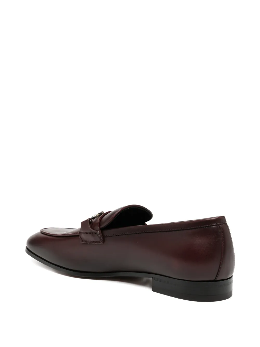 Ferragamo Gancini leather loafers Rood