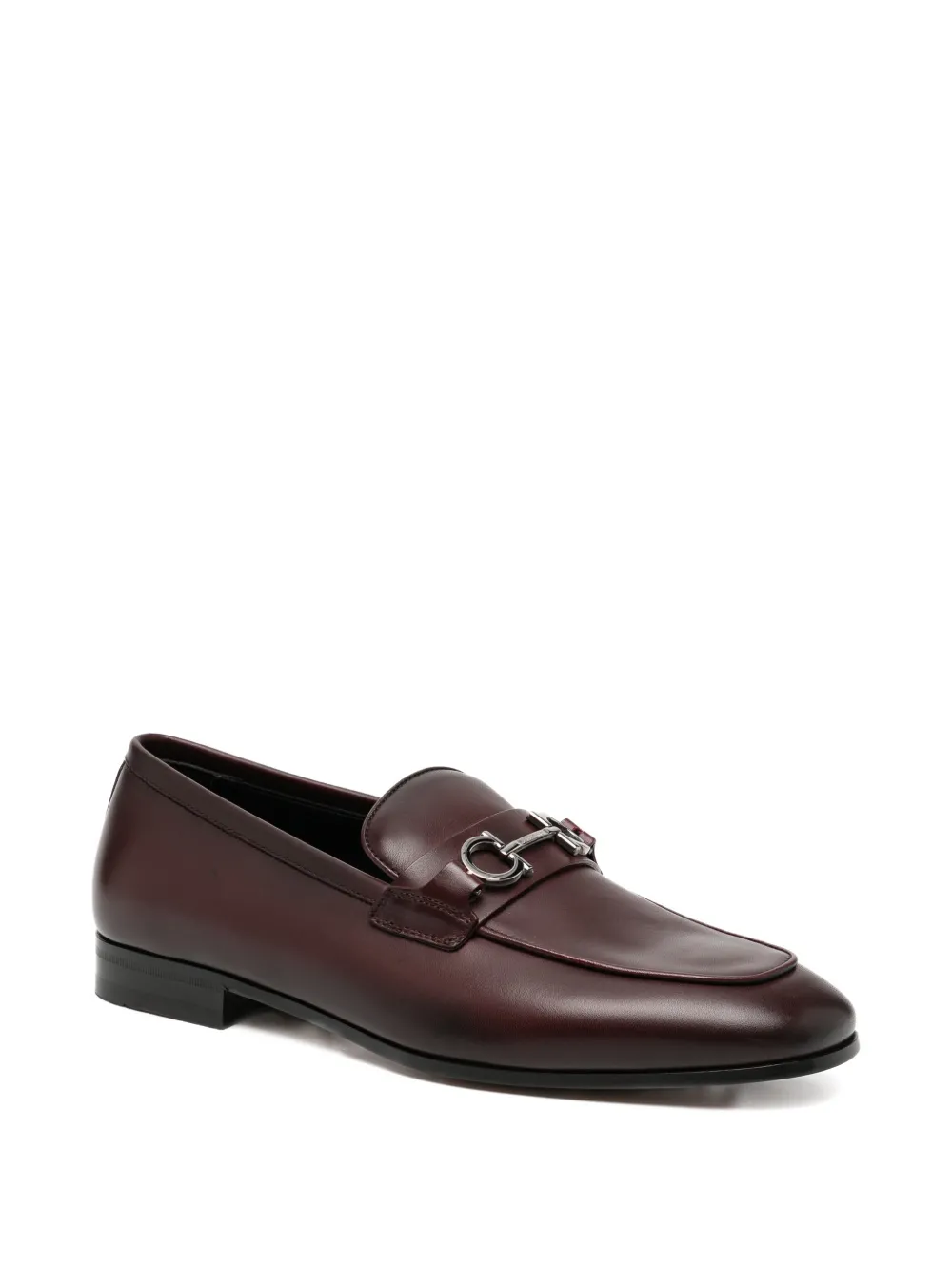 Ferragamo Gancini leather loafers - Rood