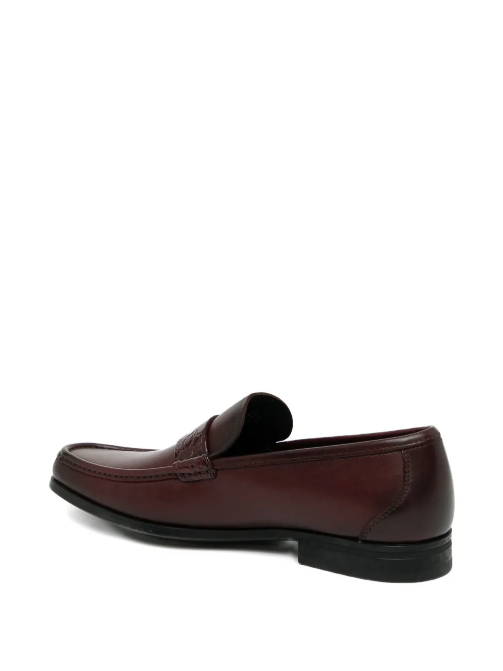 Ferragamo Gancini leather loafers Rood