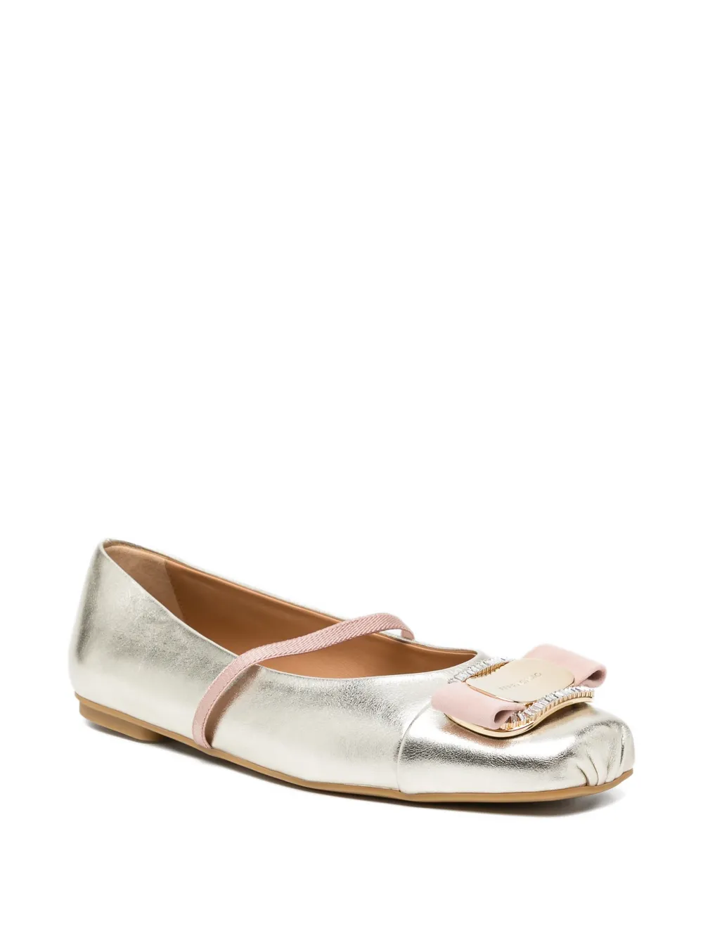 Ferragamo Vara buckle ballet flats - Goud