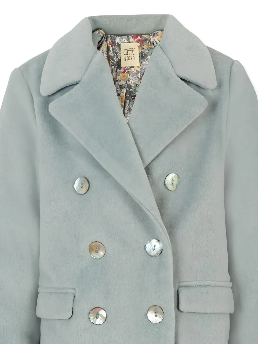  Caffe' D'orzo Double-breasted Coat - Grey 