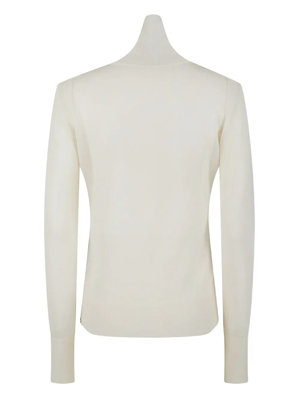 Ermanno Scervino Funnel-neck Wool Top In White