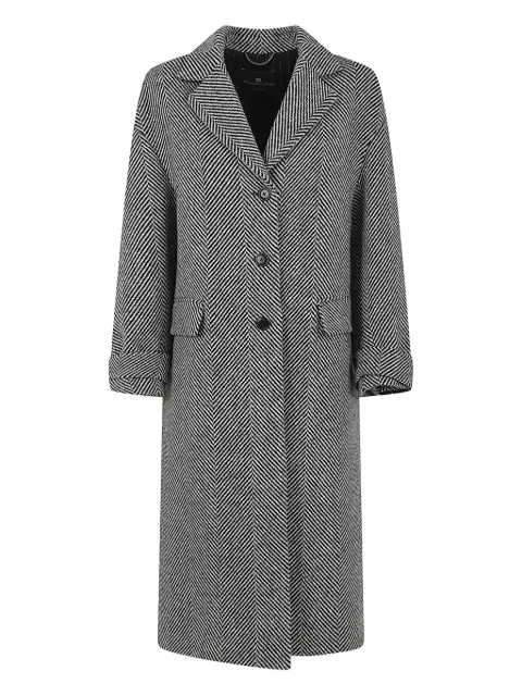 Ermanno Scervino herringbone buttoned coat