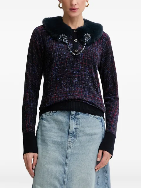 Blugirl detachable-collar embellished sweater 