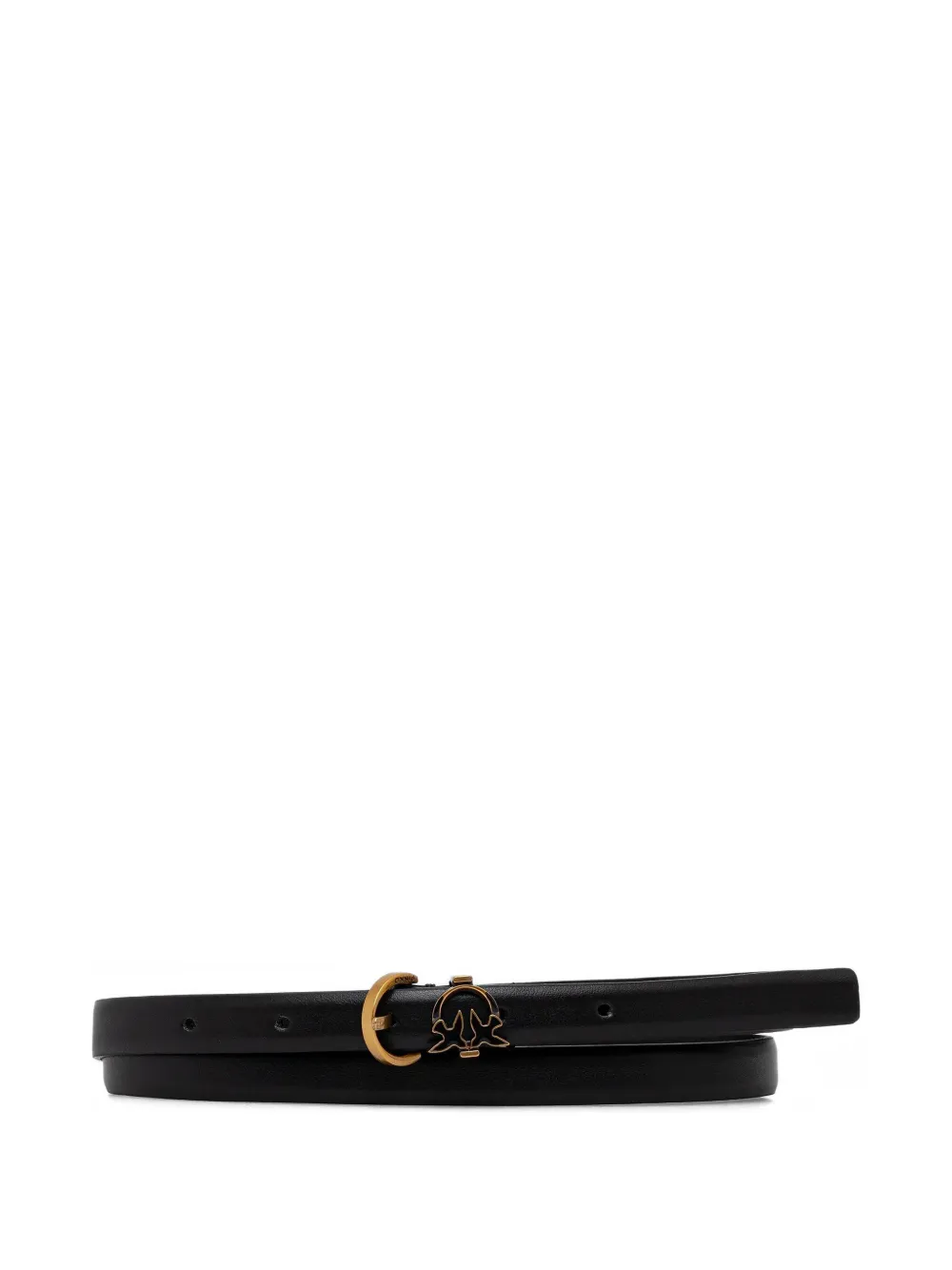 Pinko Love Birds-buckle Belt In Black