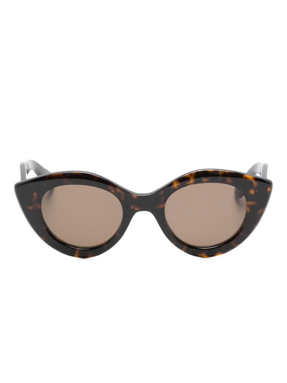 Alaïa oval-frame sunglasses | Brown | Image 1