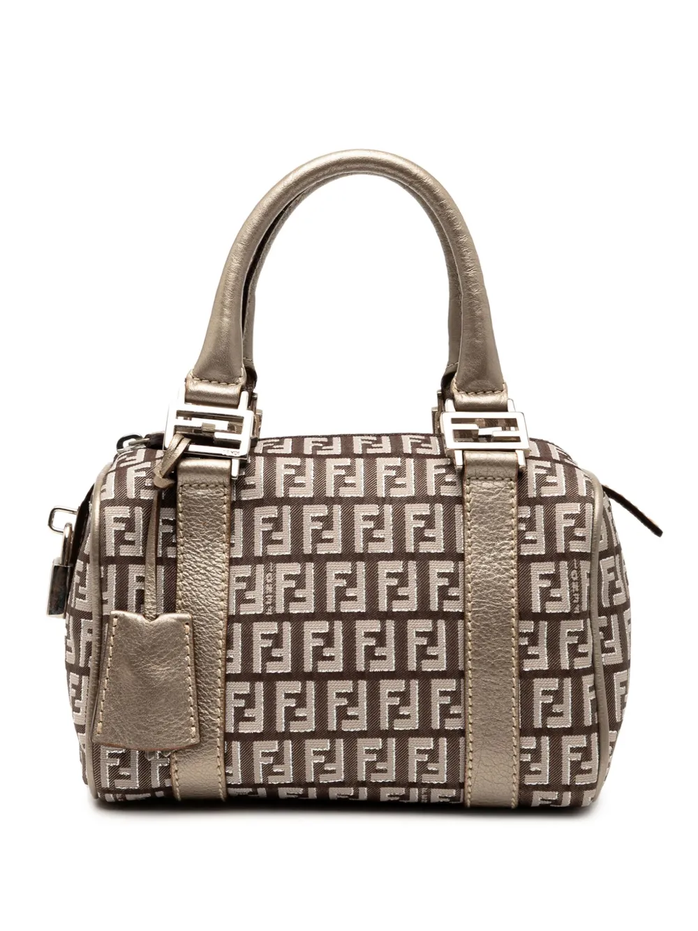 Fendi Pre-Owned 2010-2025 Mini Zucchino Canvas Forever Bauletto boston bag | Brown | Image 1