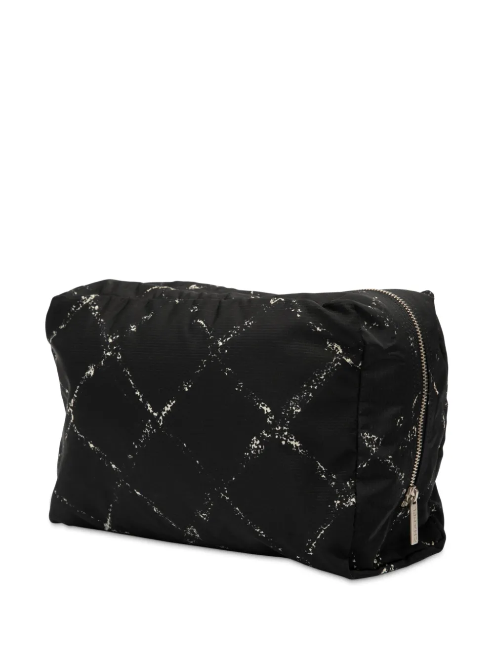 Pre-owned Chanel 1997-1999 Old Travel Line Nylon Pouch In Black