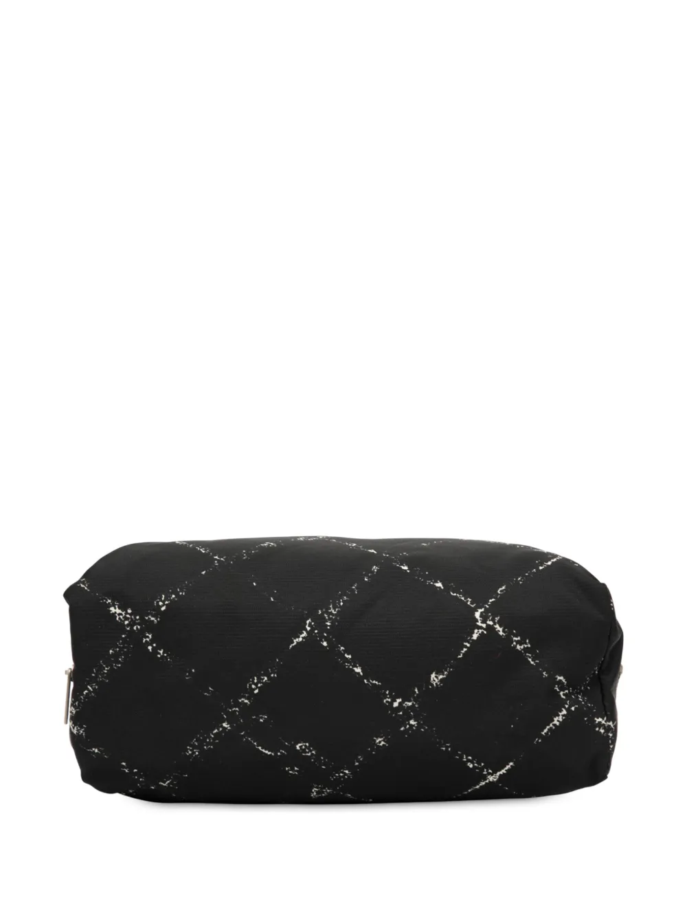 Pre-owned Chanel 1997-1999 Old Travel Line Nylon Pouch In Black