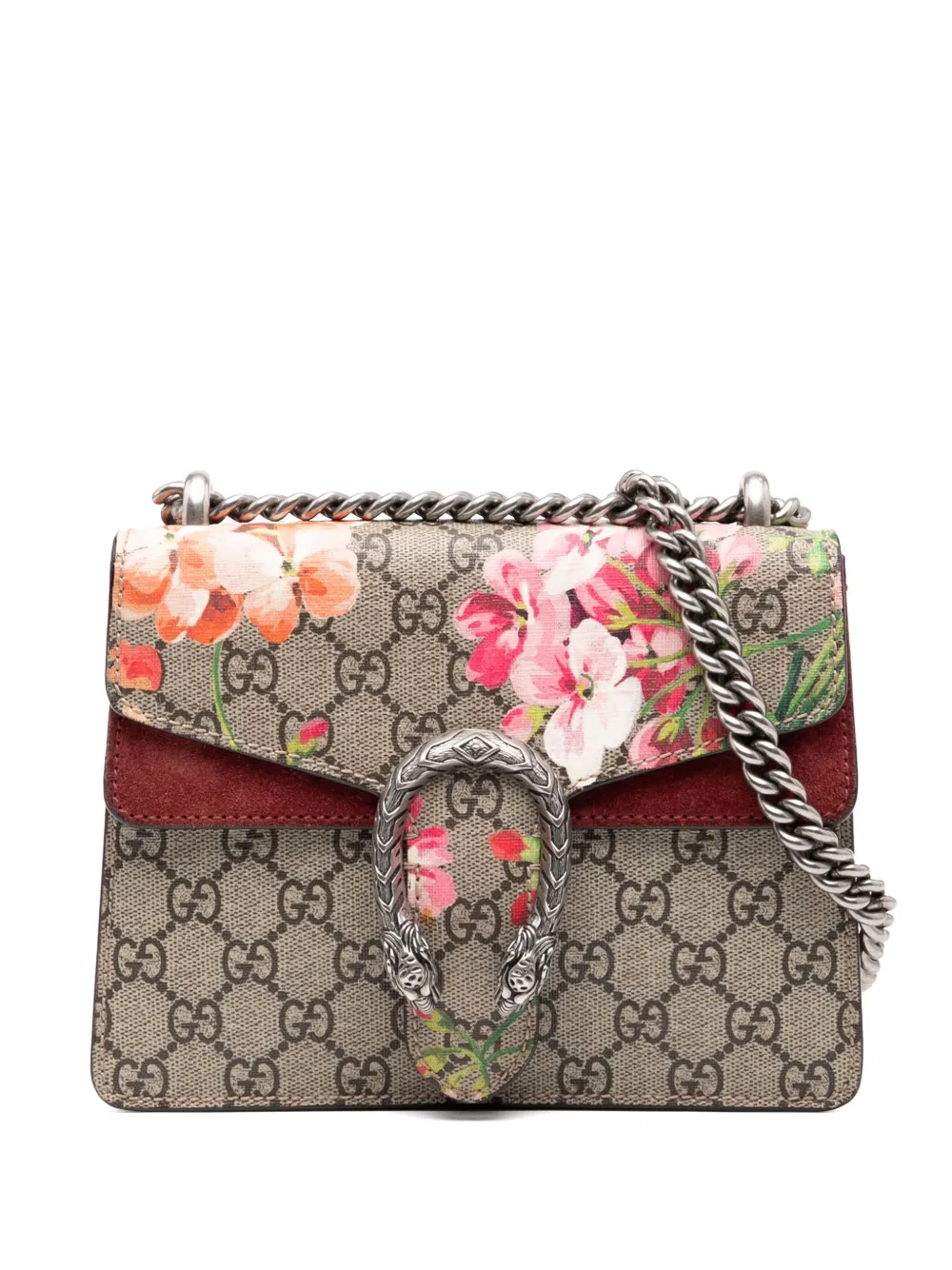 Gucci Pre-Owned 2016-2025 スモール GGスプリーム ブルームス ディオニュソス ショルダーバッグ - ブラウン Gucci Pre-Owned 2016-2025 スモール GGスプリーム ブルームス ディオニュソス ショルダーバッグ - ブラウン