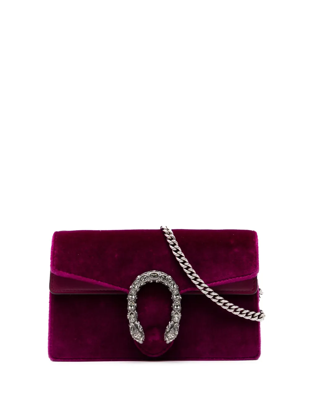 Gucci Pre-Owned 2016-2025 ミニ ベルベット ディオニュソス ショルダーバッグ - パープル Gucci Pre-Owned 2016-2025 ミニ ベルベット ディオニュソス ショルダーバッグ - パープル