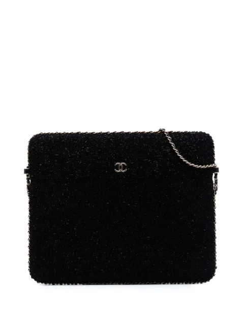 CHANEL Pre-Owned 2016-2017 CC Tweed Chain Around Tablet Holder crossbody bag