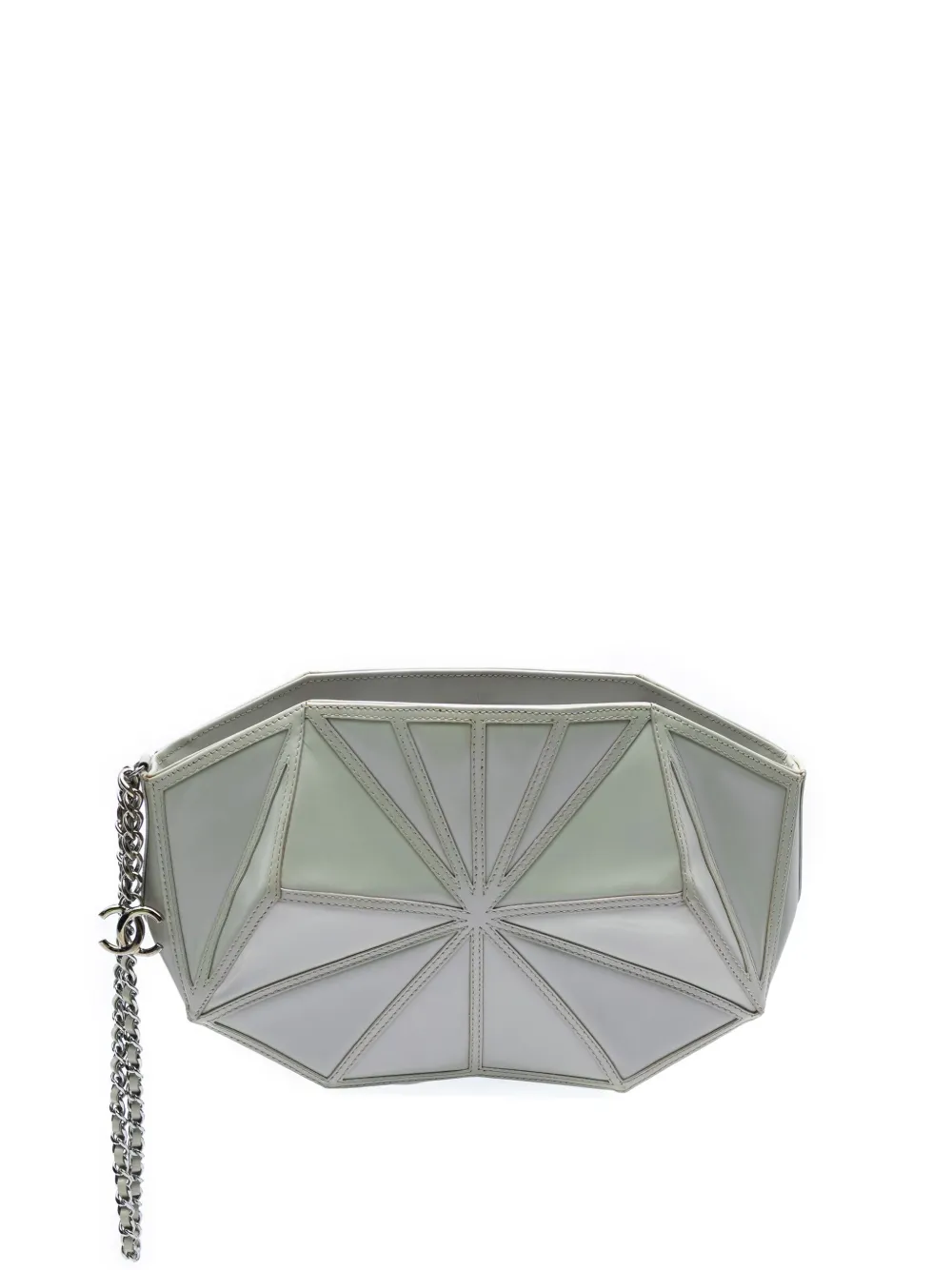 CHANEL Pre-Owned 2011 パーレセント ラムスキン ミッドナイト スイム リストレット クラッチバッグ - ホワイト CHANEL Pre-Owned 2011 パーレセント ラムスキン ミッドナイト スイム リストレット クラッチバッグ - ホワイト