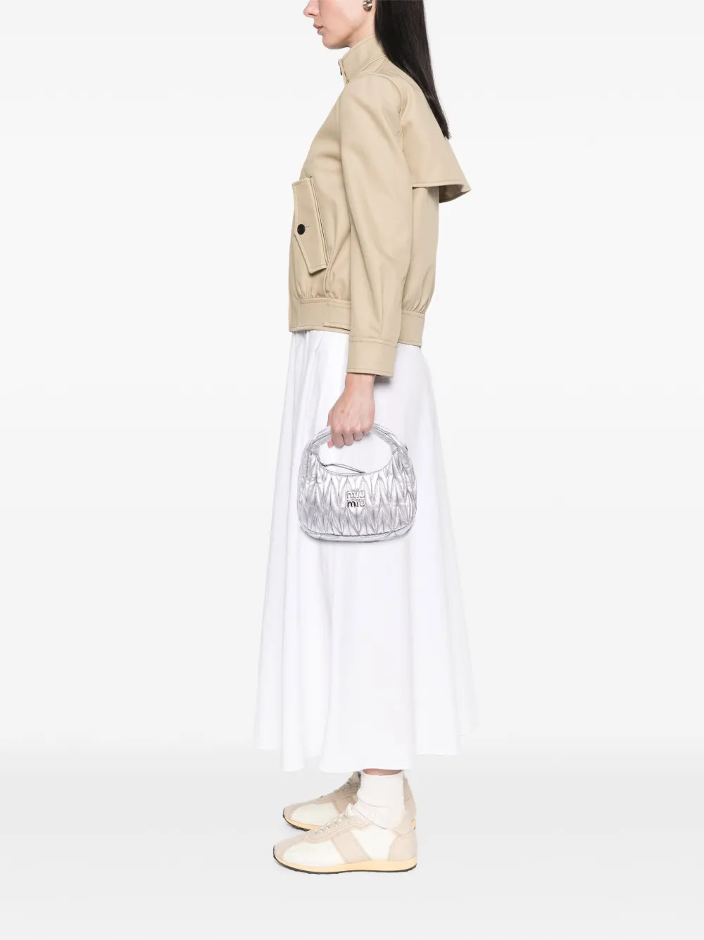 Miu Miu Pre-Owned 2021-2025 Mini Matelasse Metallic Nappa Wander Bag satchel | Pre-Owned | Image 2