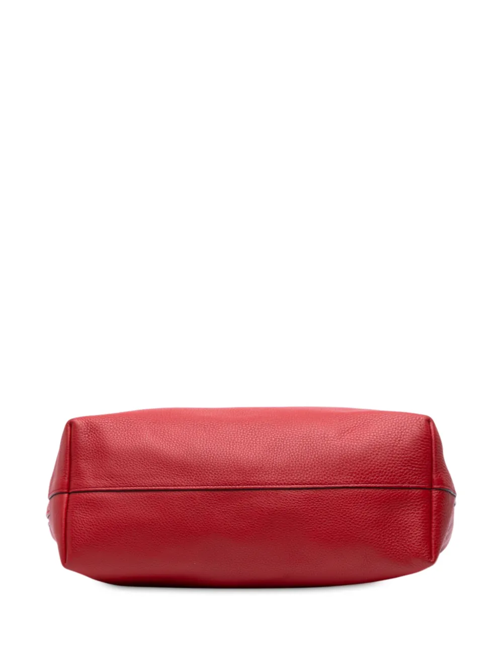 Pre-owned Prada 2000-2025 Vitello Daino Open Convertible Tote Satchel In Red