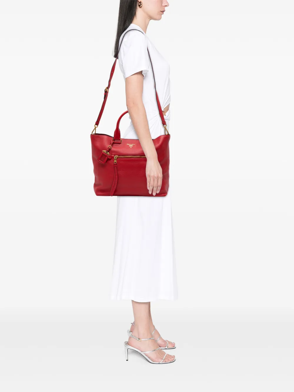 Prada Pre-Owned sac porté épaule Open Convertible en cuir Vitello Daino (2000-2025) | Pre-owned | Image 2