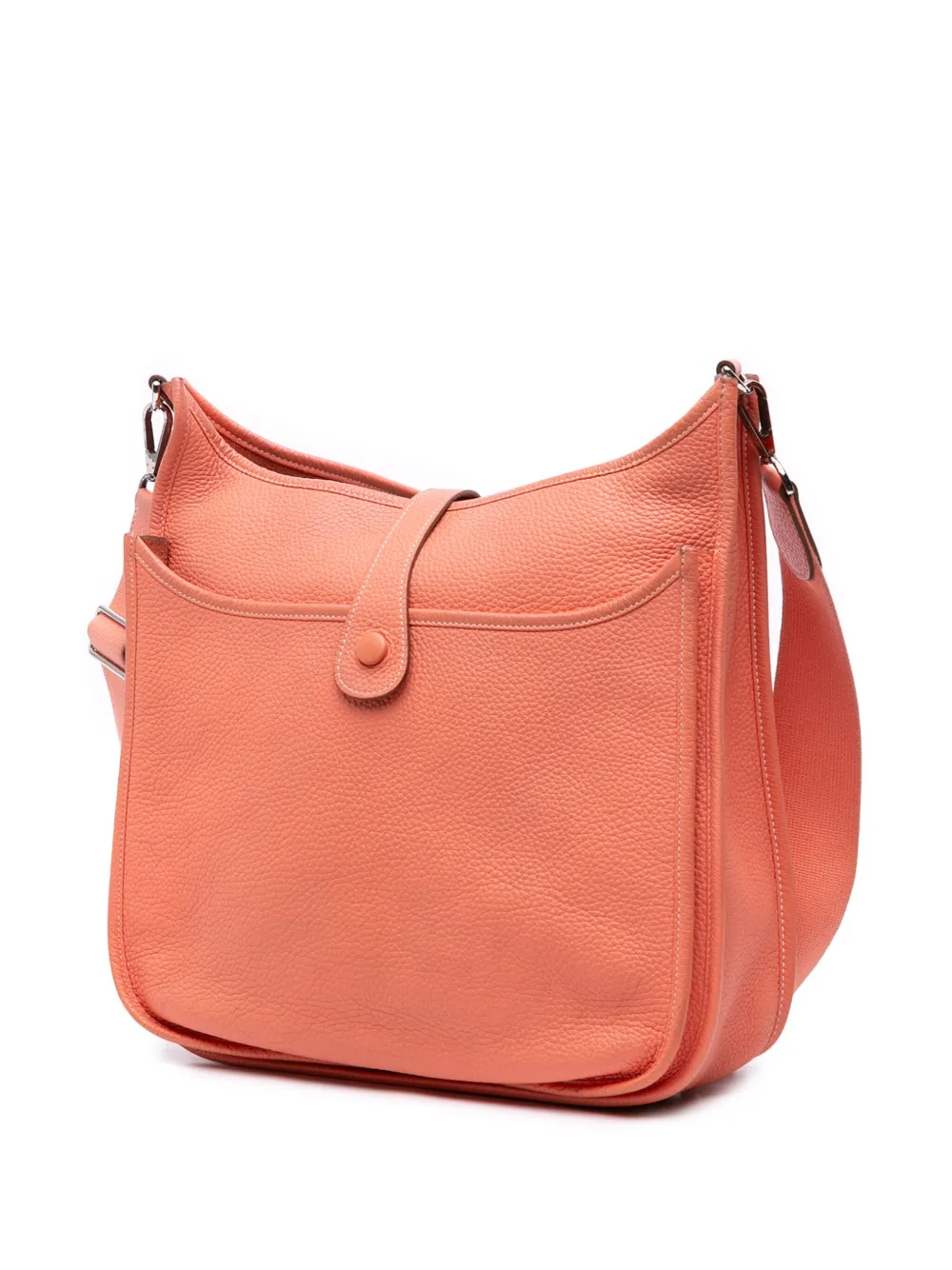 Pre-owned Hermes 2013 Clemence Evelyne Iii 29 Crossbody Bag In Pink