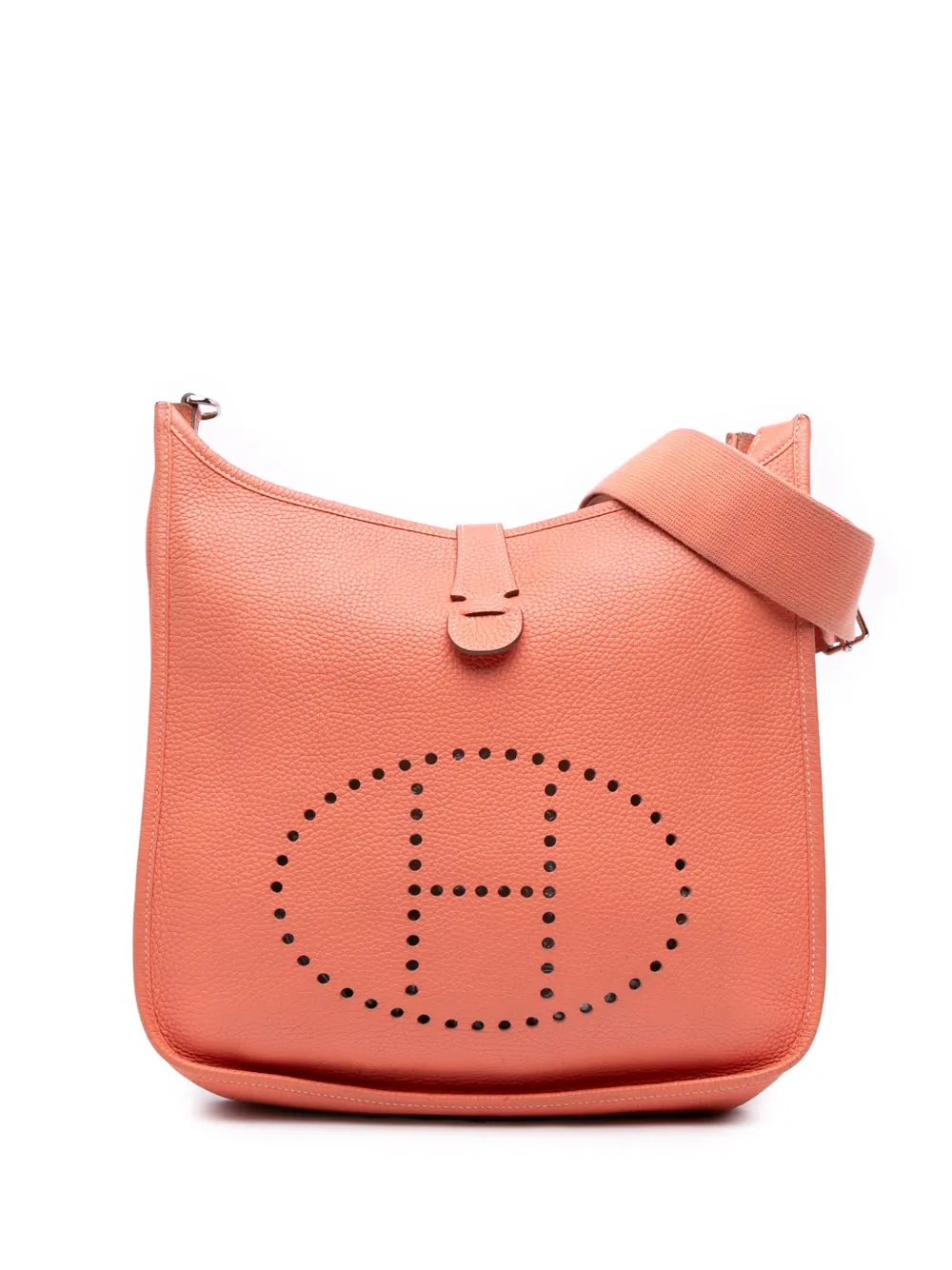 Pre-owned Hermes 2013 Clemence Evelyne Iii 29 Crossbody Bag In Pink