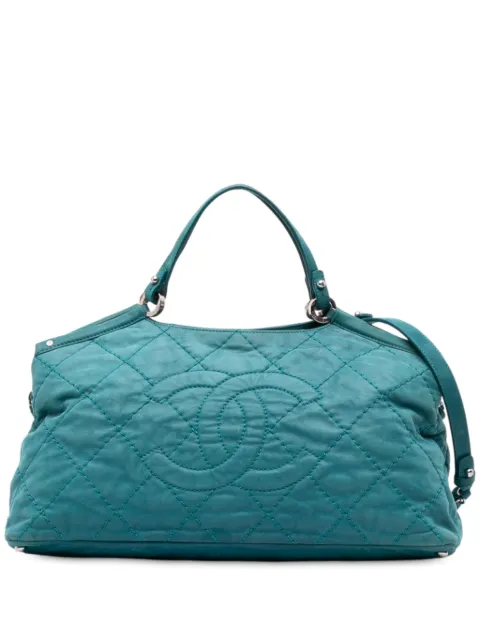 CHANEL Pre-Owned 2012 Small Iridescent Calfskin Sea Hit Tote satchel